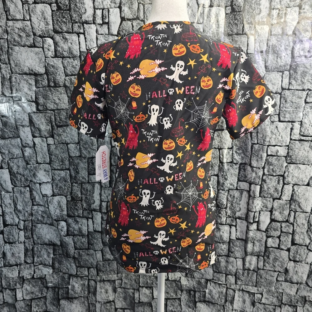 Scrubaid Size Small Halloween Sbrub Top